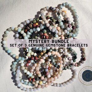 Mystery Bundle of 3 Genuine Gemstone Bracelets